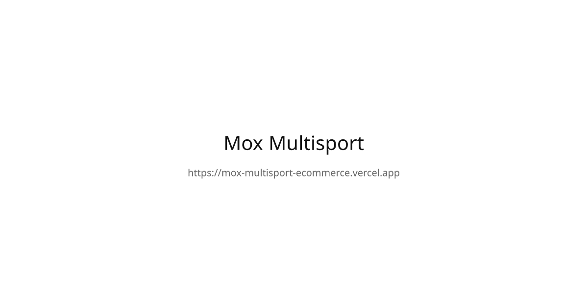Mox Multisport Website Preview