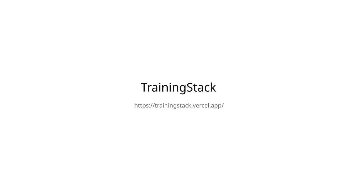 Coaching App (TrainingStack) Preview